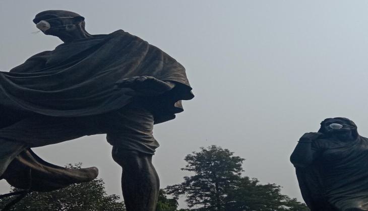 kapil mishra wore mask gandhi