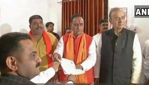 Vijay Rupani files nomination for Gujarat assembly polls