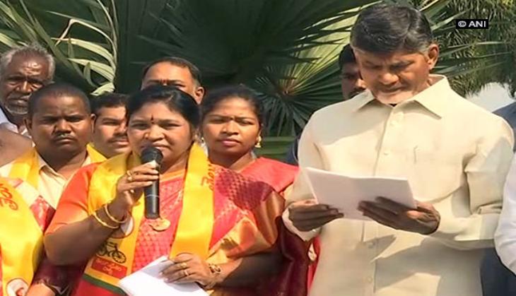 YSR Congress Party Paderu MLA Giddi Eswari joins TDP
