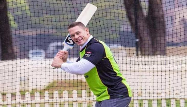 Pictures inside: WWE Star John Cena plays cricket, flaunts batting skills with Australian player