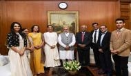 Miss World Manushi Chhillar meets PM Narendra Modi