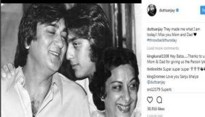 Throwback Thursday: Sanjay Dutt shares adorable pic with parents