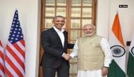 Prime Minister Narendra Modi meets former US President Barack Obama