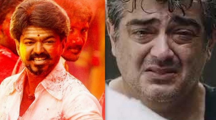 Thala Ajith fans declaring Thalapathy Vijay 'blockbuster Mersal' as 'flop' is the funniest thing you will see on Twitter these days