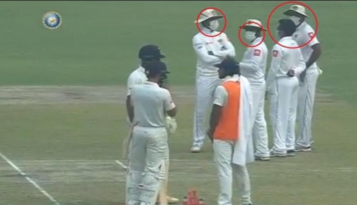 Sri Lanka Team in Mask at Delhi Staudium.jpg