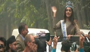 Miss World 2017 Manushi Chhillar carries out road show in Delhi
