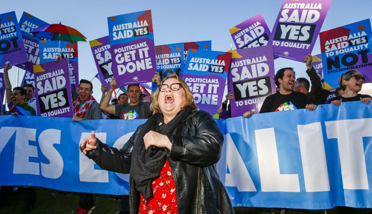 Australian Parliament says yes to same-sex marriage in landslide vote