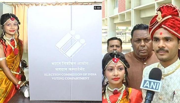 Couple takes wedding vows with voting