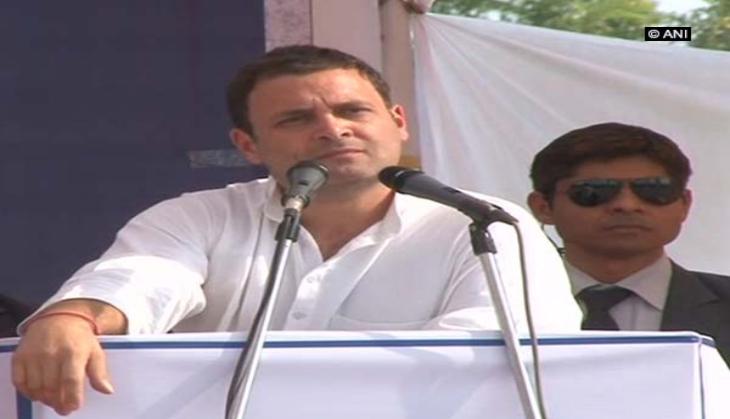 Rahul Gandhi accuses BJP govt of grabbing farmer's land