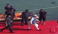 Prime Minister Narendra Modi reaches Dharoi Dam in sea-plane