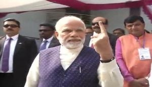 Gujarat polls: Prime Minister Narendra Modi casts his vote in Sabarmati
