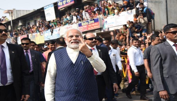 pm modi cast vote.