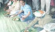 MP CM dines with Adivasis in Turra