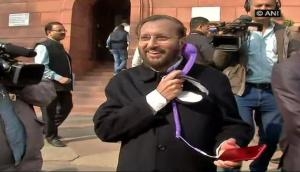 Prakash Javadekar's fancy prop to prevent harmful cellphone radiation