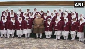 Prime Minister Narendra Modi meets students from Jammu and Kashmir