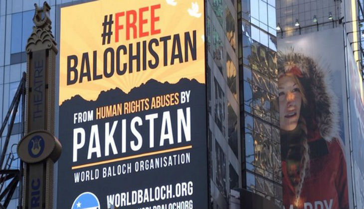 US: #FreeBalochistan billboards go up on Times Square