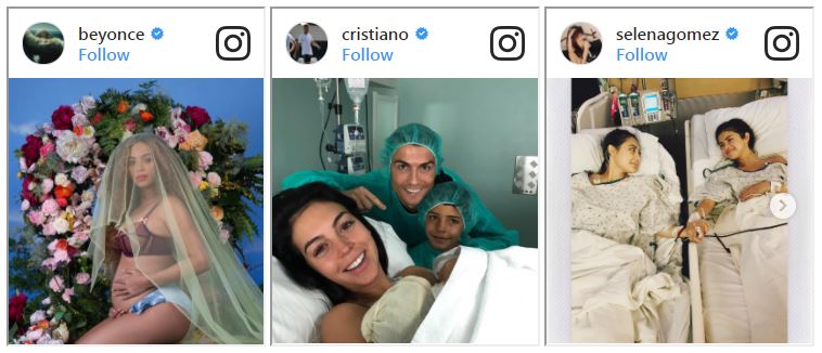 Family, pregnancy dominate Instagram's Top 10 of 2017