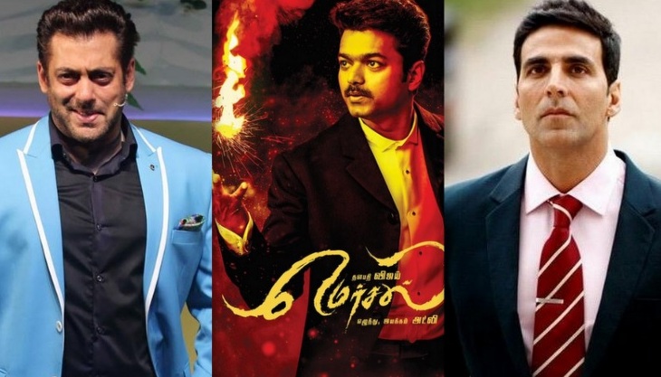 Akshay Kumar and Salman Khan in race to acquire the Hindi remake rights of Thalapathy Vijay blockbuster Mersal