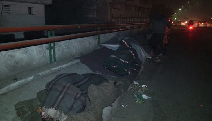Despite night shelters, forced to sleep out in cold