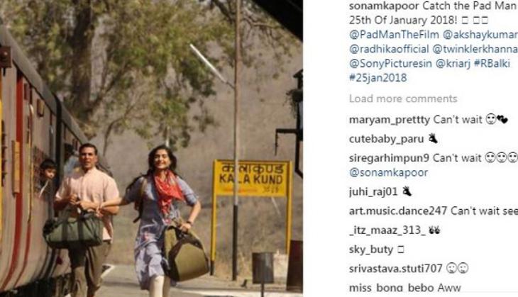 PadMan: Sonam Kapoor shares new still with Akshay Kumar