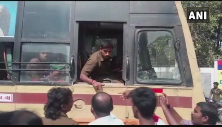 TN bus strike: Untrained driver rams bus into roundabout