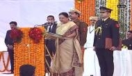 Anandiben Patel sworn in as Madhya Pradesh Governor