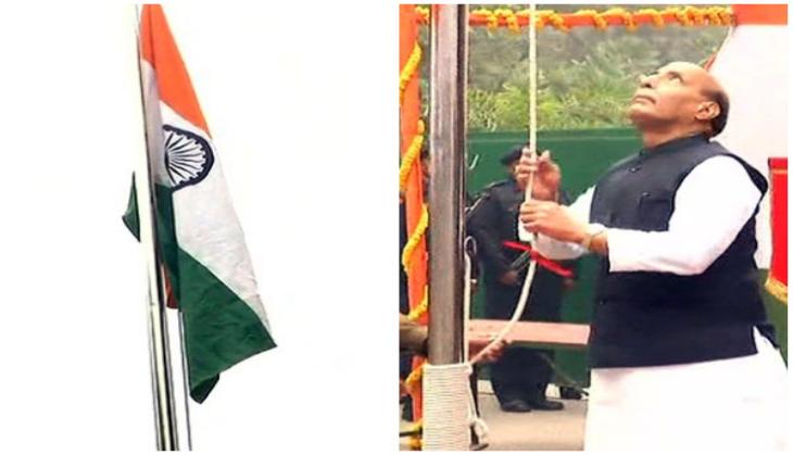 Republic Day: Rajnath Singh unfurls tricolor at residence