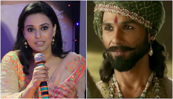 Padmaavat: Shahid Kapoor gave fitting reply to Swara Bhaskar's open letter