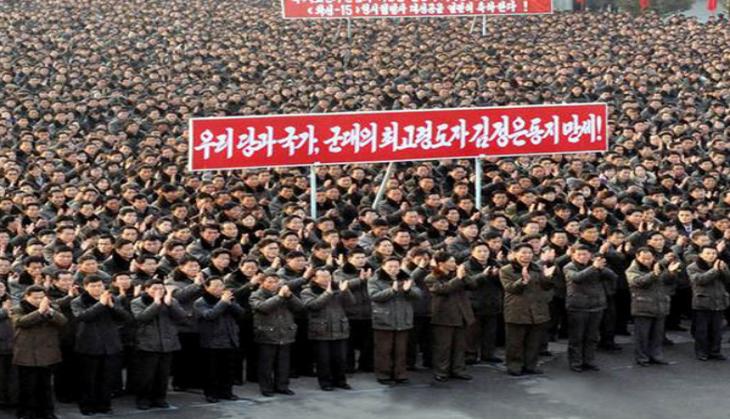 N Korea stages military parade before Pyeongchang Games