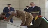 PM Modi lays wreath at mausoleum of Yasser Arafat