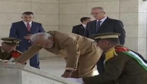 PM Modi lays wreath at mausoleum of Yasser Arafat