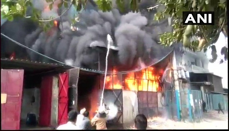 Delhi fire: Massive fire breaks out at footwear factory;