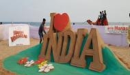 V-Day: Puri sea beach turns into Selfie Point