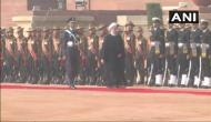 Delhi: Iran President inspects guard of honour