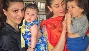 Cuteness overloaded: Cousins Inaaya and Taimur carpooling with mommies