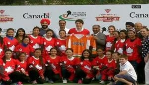 Canadian PM Justin Trudeau participates in Delhi hockey event