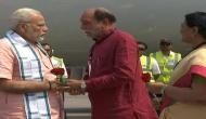 Prime Minister Narendra Modi reaches Surat