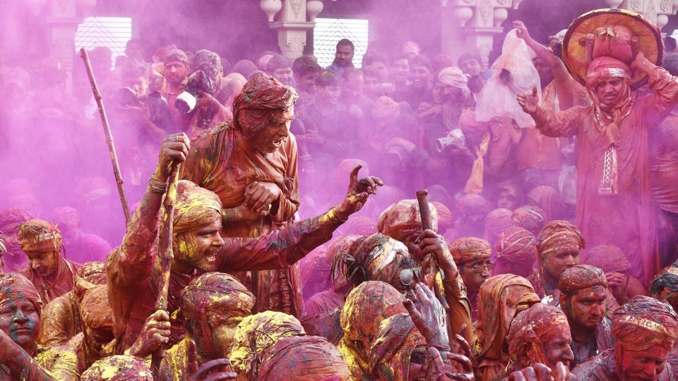 In photos: Mathura's Special Lathmar Holi, festival of sticks and color