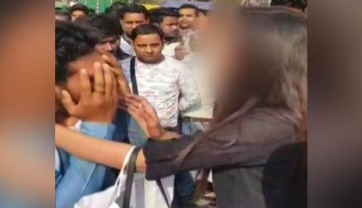 woman beaten boy