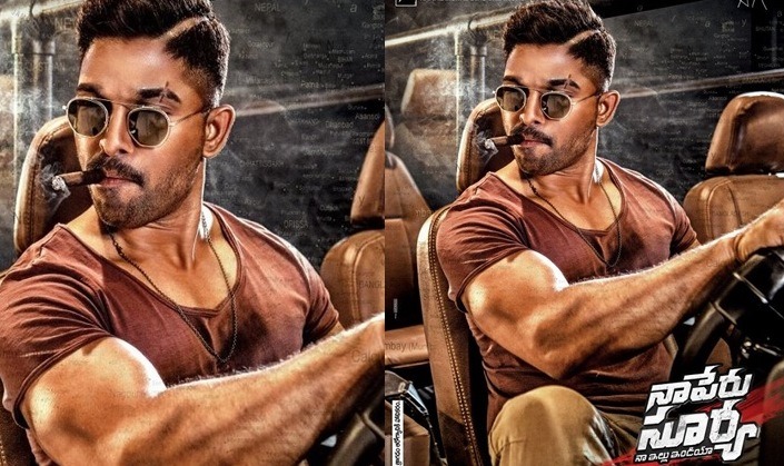 Telugu superstar Allu Arjun redefines 'Mass' and 'Attitude' in the new poster impact of Naa Peru Surya