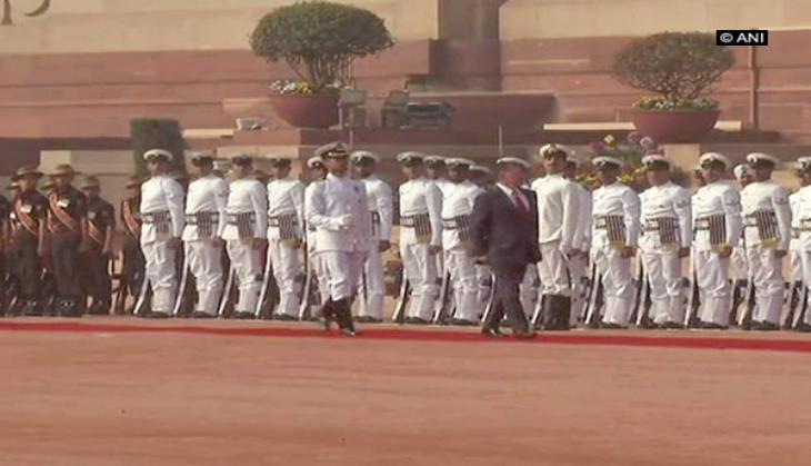 King Abdullah receives ceremonial reception at Rashtrapati Bhawan