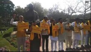 Budget session: TDP protests for special status to AP