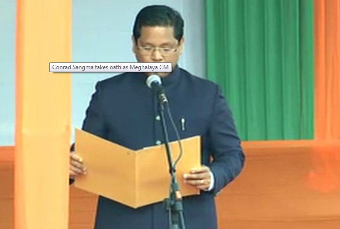 Conrad Sangma takes oath as Meghalaya CM