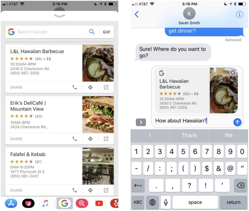Google Search App Now Available In iMessage