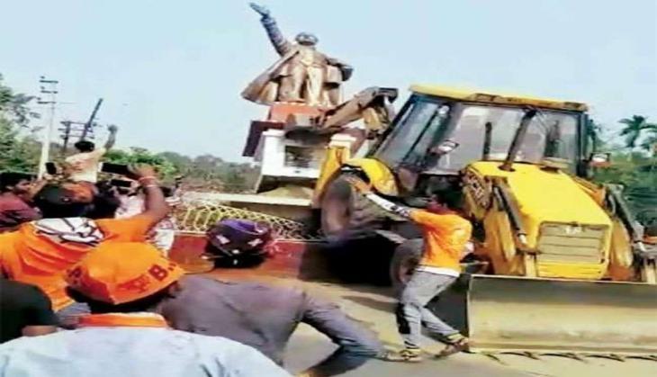 lenin statue destroyed tripura