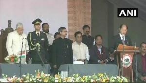 Rio sworn in as CM, becomes 1st Nagaland leader to take oath outside Raj Bhavan