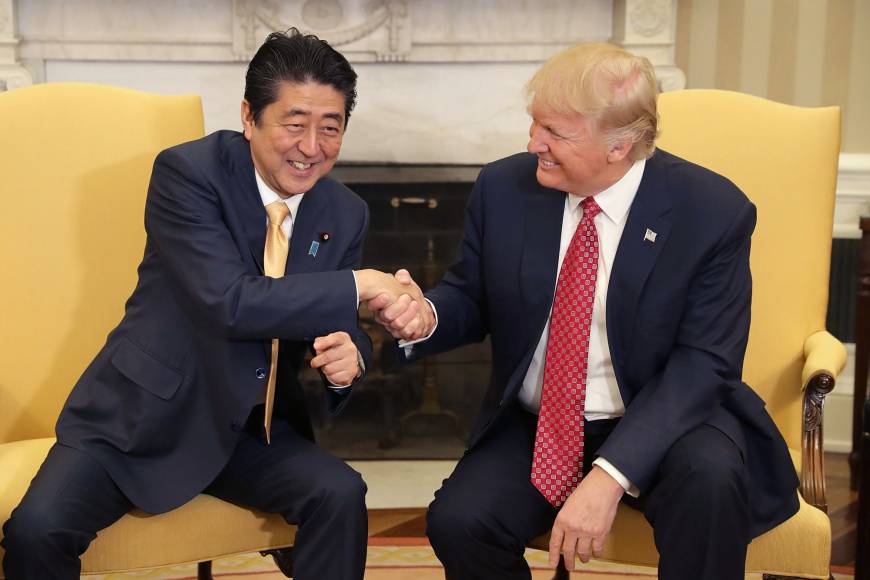 Shinzo Abe and Trump would meet in April to put pressure on North Korea for denuclerisation 