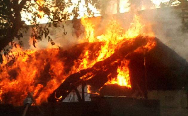 Fire in Delhi's Yamuna Khadar slum cluster