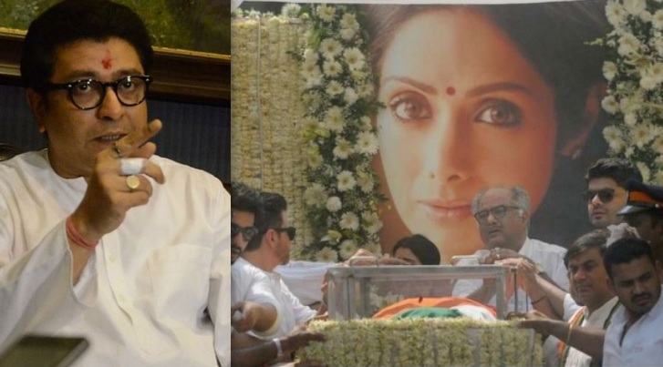 ​Sridevi was a great actor, but what did she do for India that her body was wrapped in the tricolour?, asks Raj Thackeray