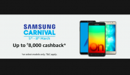 Amazon's Samsung carnival sale; Avail upto Rs 8000 cashback on Samsung Smartphones